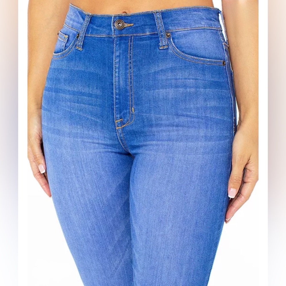 Celebrity Pink Women’s Infinite Stretch Mid Rise Skinny Blue Lagoon Jeans, NWT - Picture 3 of 11